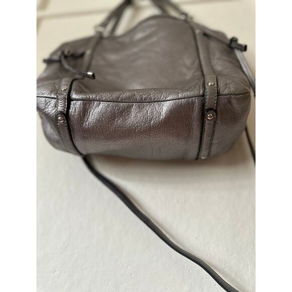 Coach Audrey Metallic Cinch Tie Perforated Tote Leather Crossbody 19568 - Picture 3 of 13